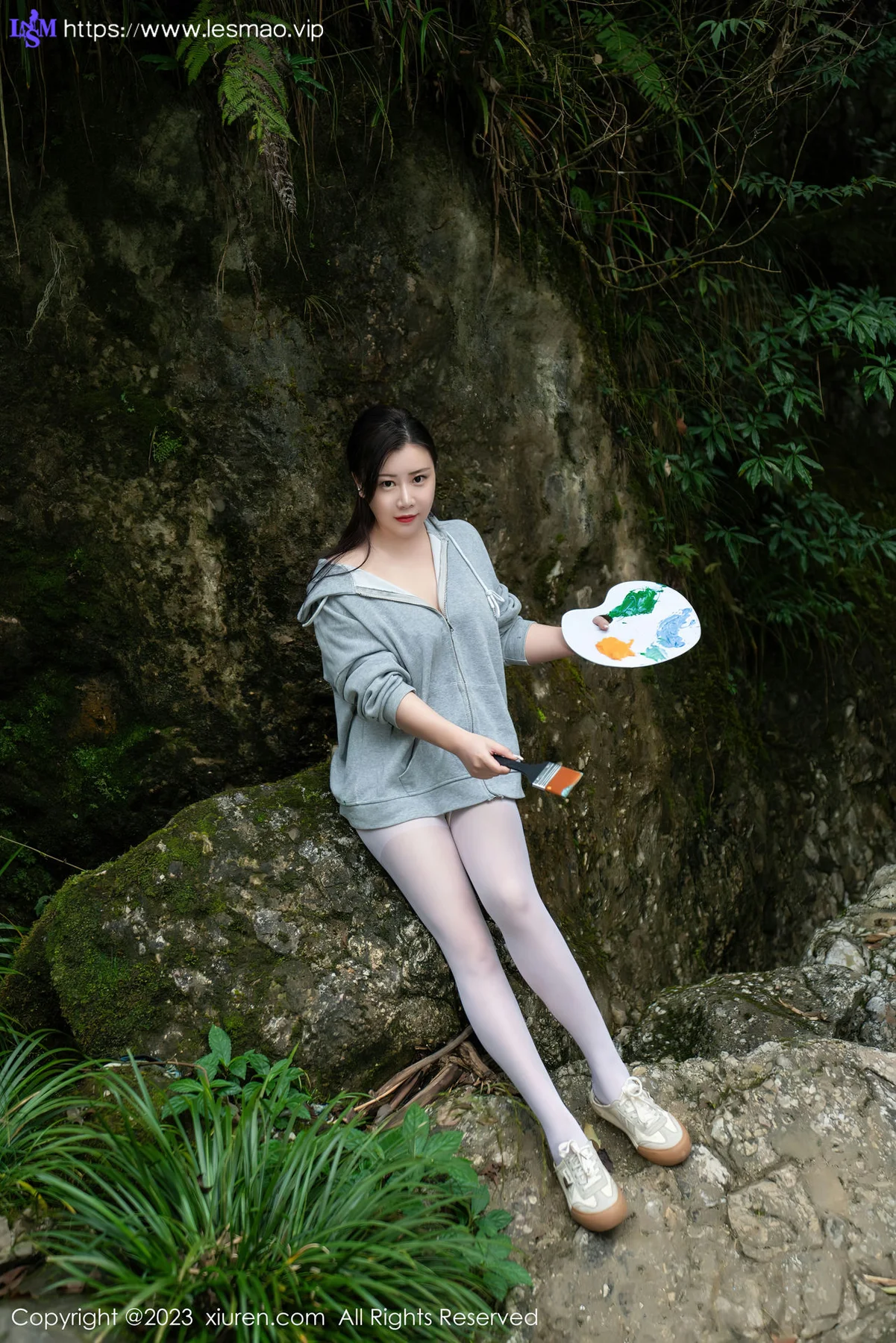 XiuRen 秀人 No.7764  王婉悠Queen 主题“山中画画的少女”性感写真22 - 2