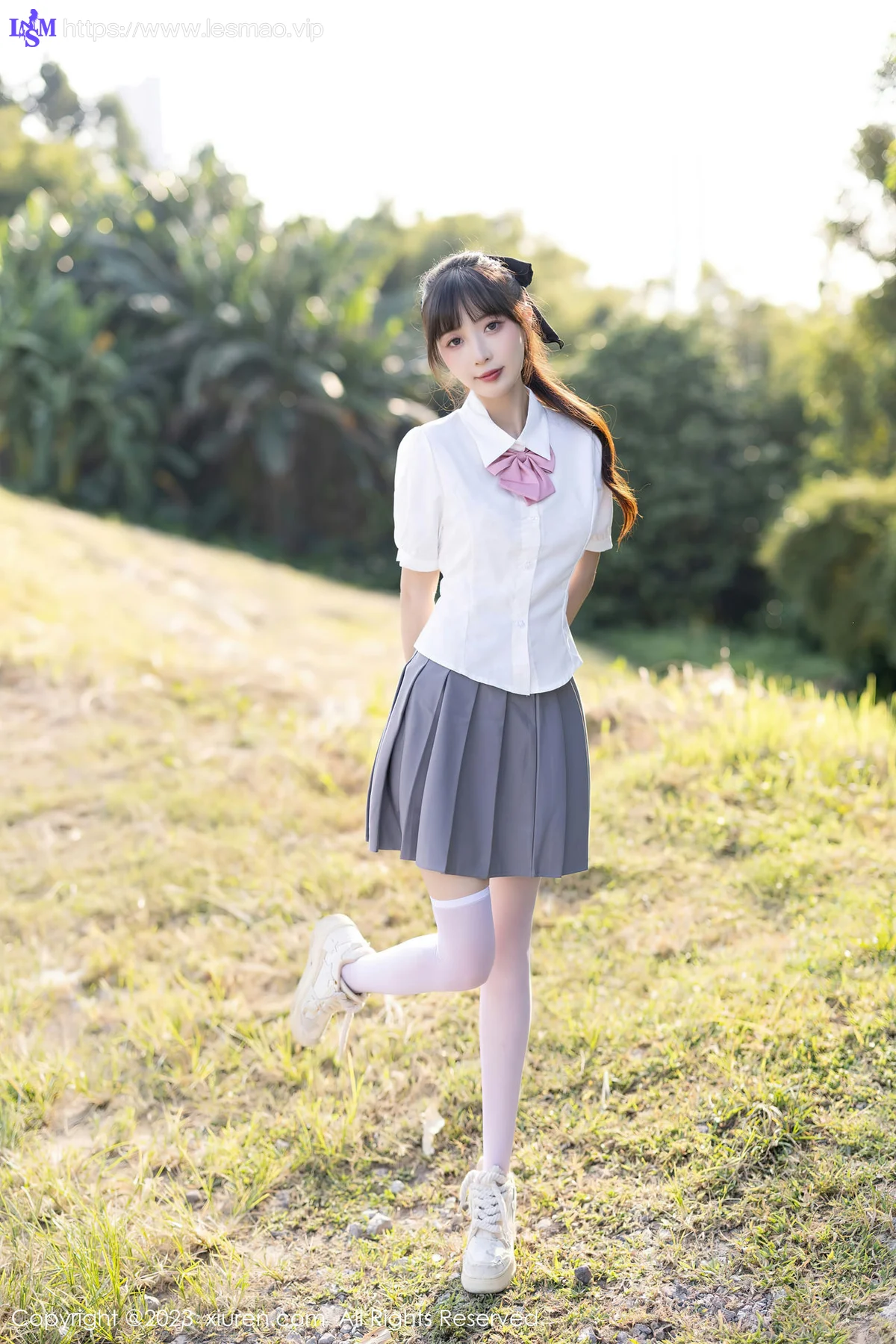 XiuRen 秀人 No.7771  林星阑 灰色短裙性感写真1 - 1