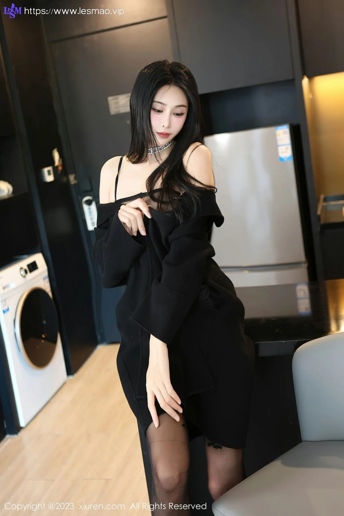 XiuRen 秀人 No.7797  草莓mm 魅惑黑丝性感写真 - 1