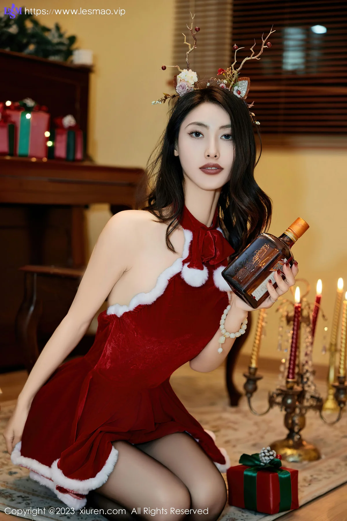 XiuRen 秀人 No.7842  lingyu69 圣诞主题性感写真 - 5