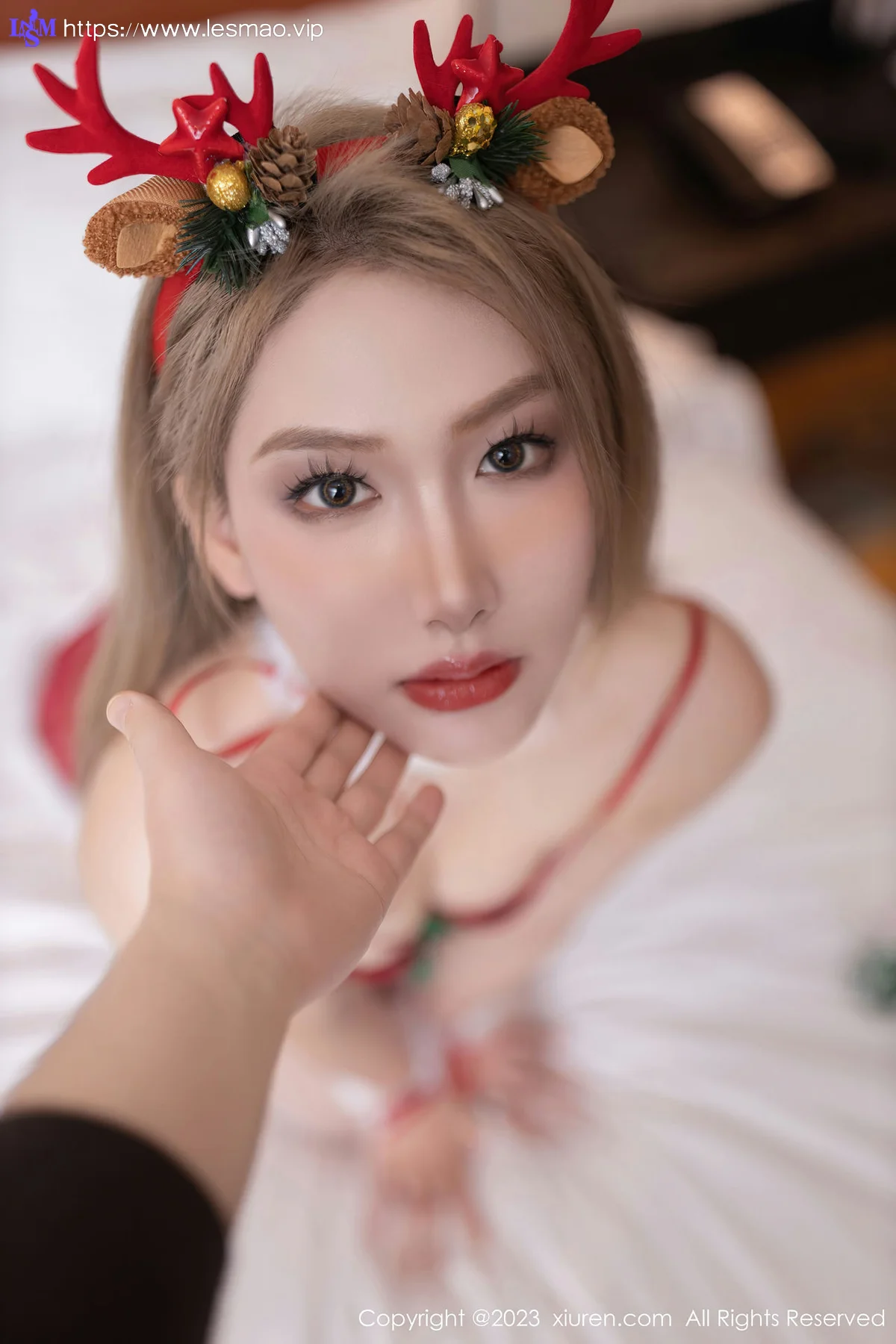 XiuRen 秀人 No.7844  沈青黛 红色圣诞主题性感写真33 - 9