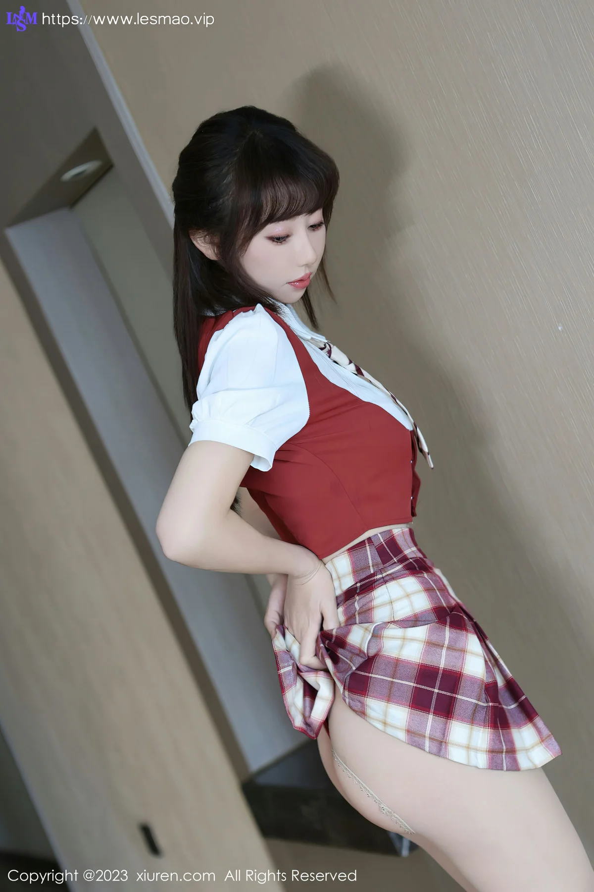 XiuRen 秀人 No.7851  金tiao 红色轻透内衣性感写真22 - 2