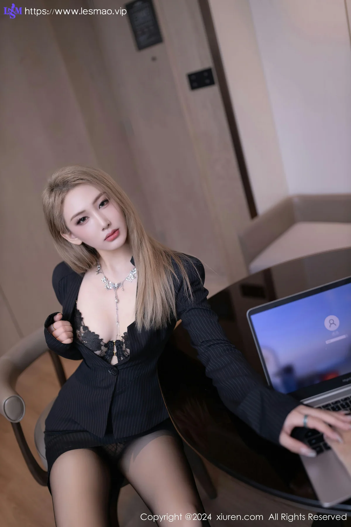 XiuRen 秀人 No.7936  沈青黛 黑色蕾丝性感写真1 - 9