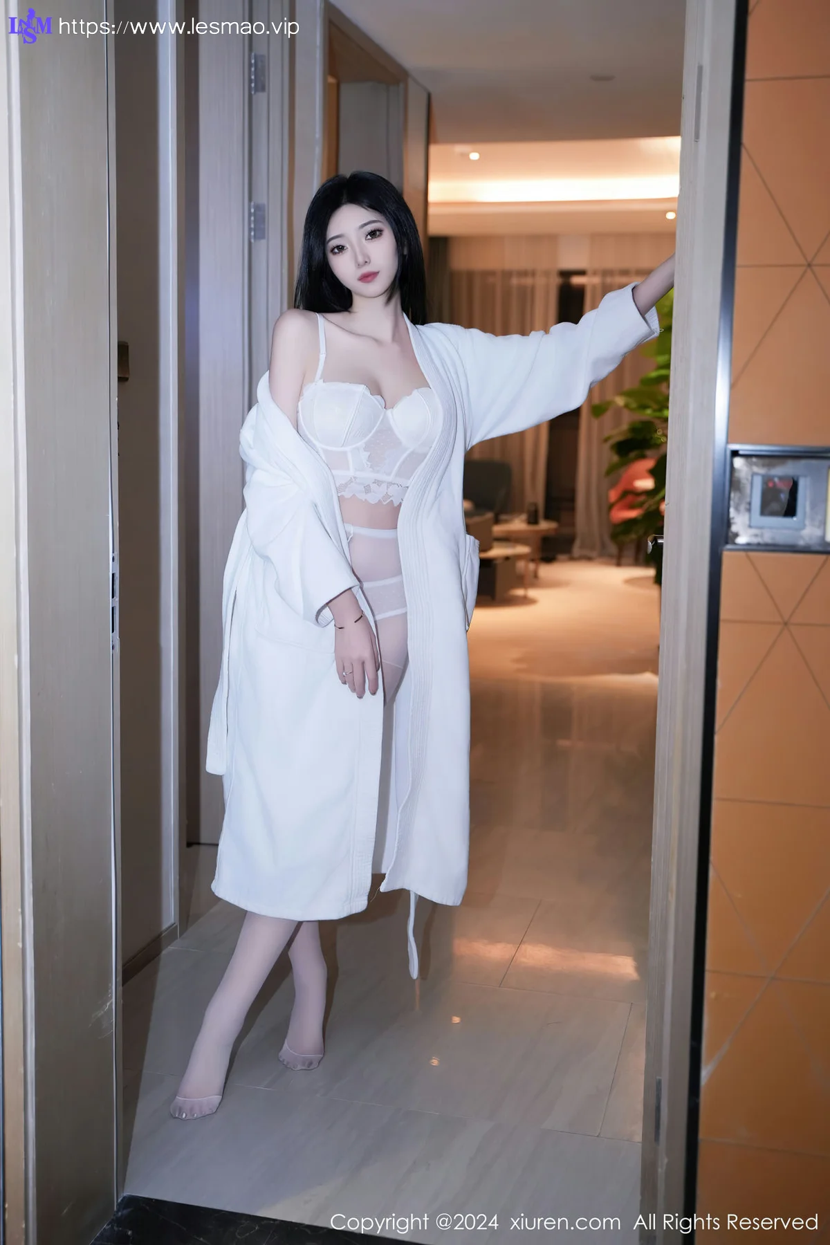 XiuRen 秀人 No.7960  安琪Yee 白色睡袍性感写真3 - 10