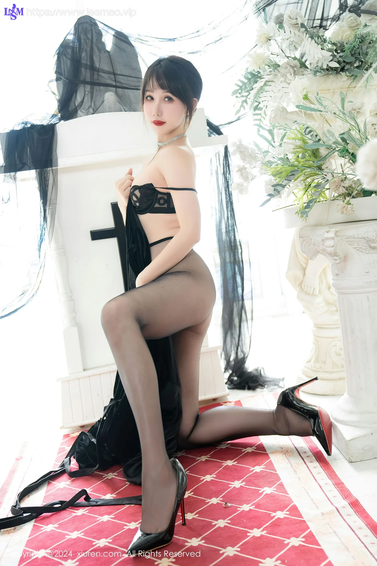 XiuRen 秀人 No.8070  波巧酱 【黑纱天使】性感写真1 - 10
