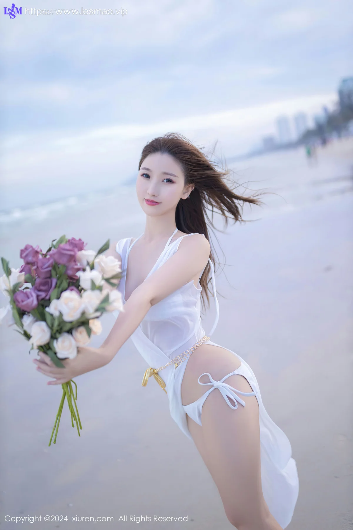XiuRen 秀人 No.8123  杏子Yada 白色比基尼泰国旅拍 - 5
