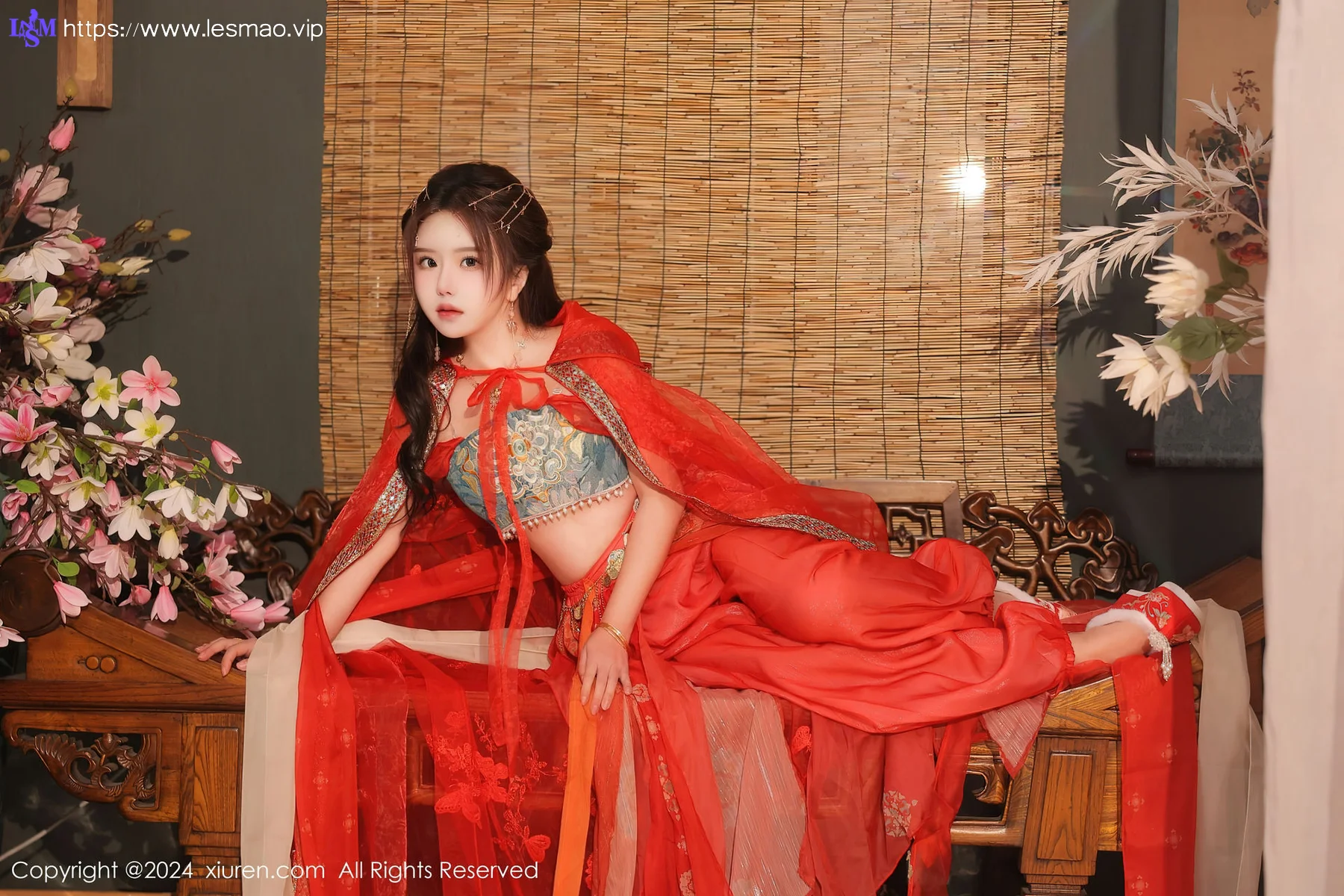 XiuRen 秀人 No.8146  小薯条nienie 红色古装性感写真1 - 7