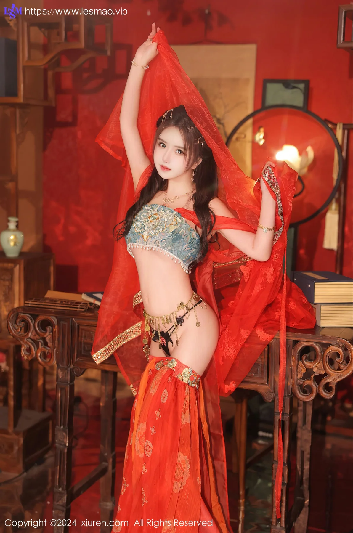 XiuRen 秀人 No.8146  小薯条nienie 红色古装性感写真1 - 2