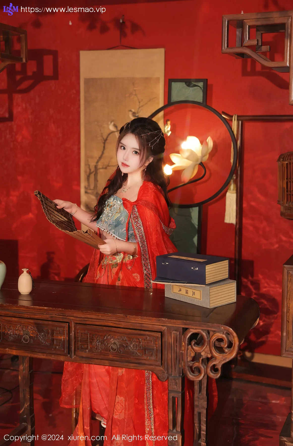 XiuRen 秀人 No.8146  小薯条nienie 红色古装性感写真1 - 7