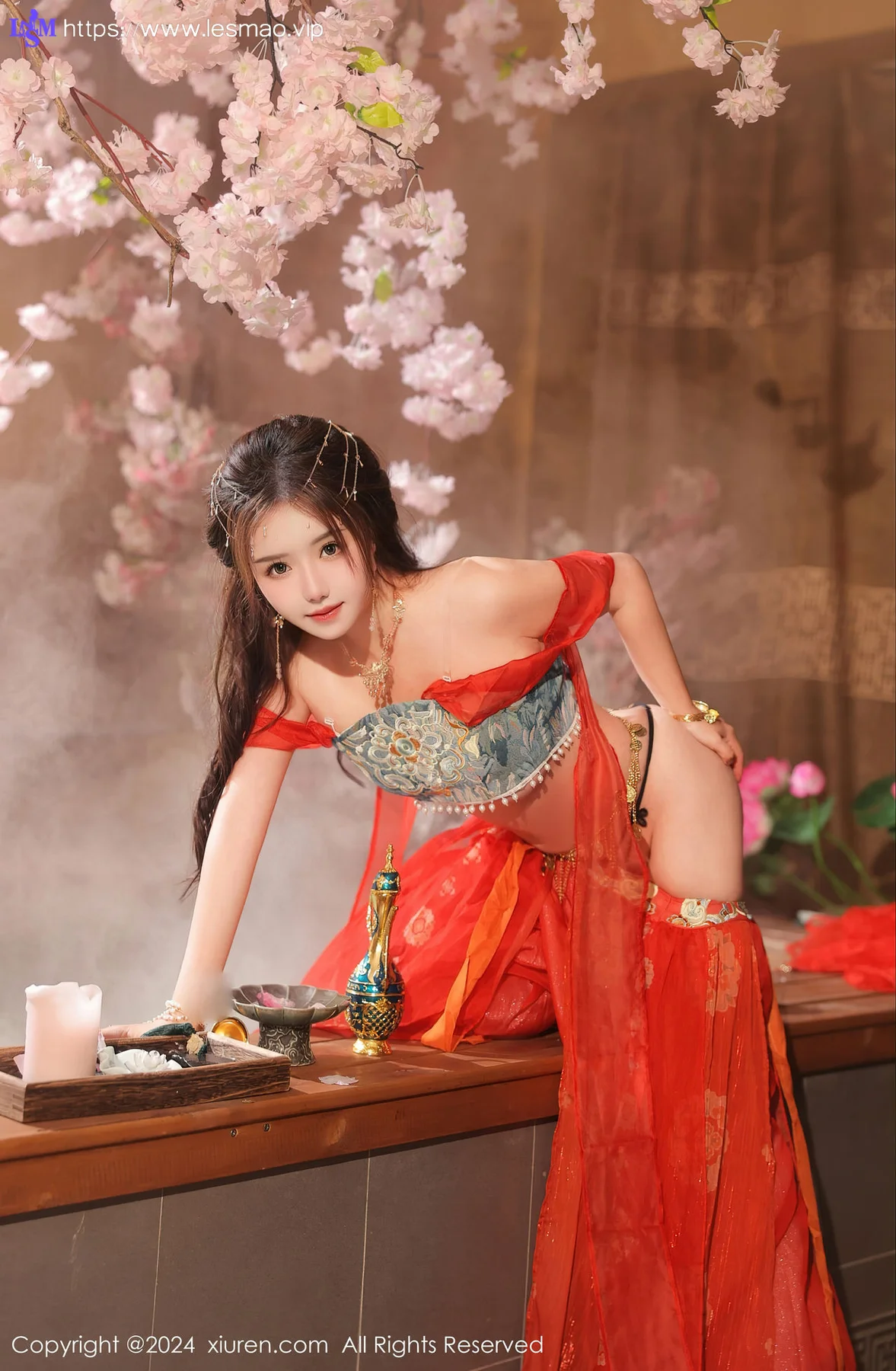 XiuRen 秀人 No.8146  小薯条nienie 红色古装性感写真1 - 9