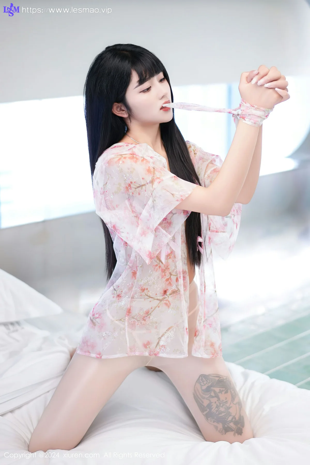 XiuRen 秀人 No.8190  赵可欣baby 轻透花色情趣睡裙首套写真33 - 1