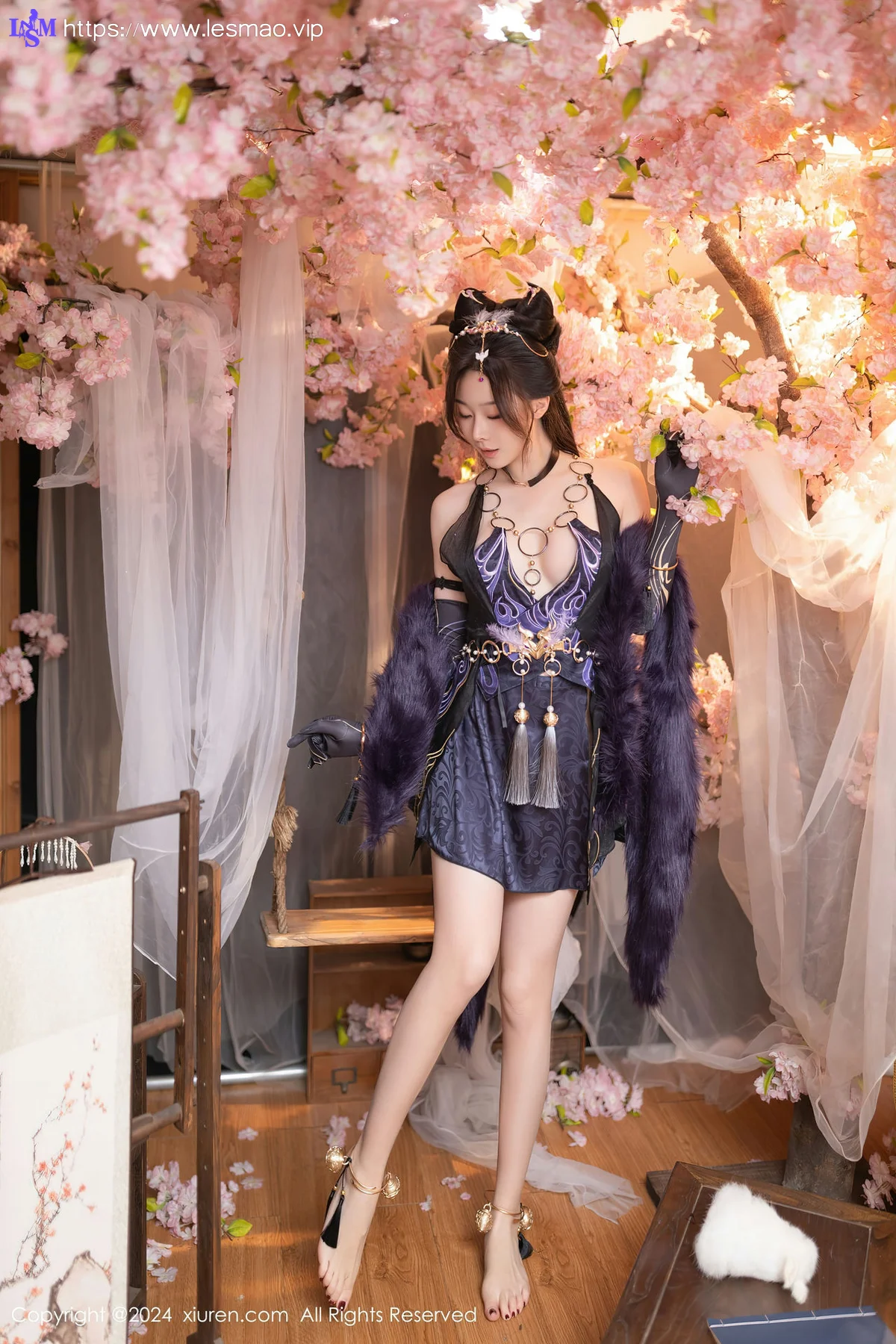 XiuRen 秀人 No.8232  小逗逗 紫色玉玲珑性感写真1 - 1