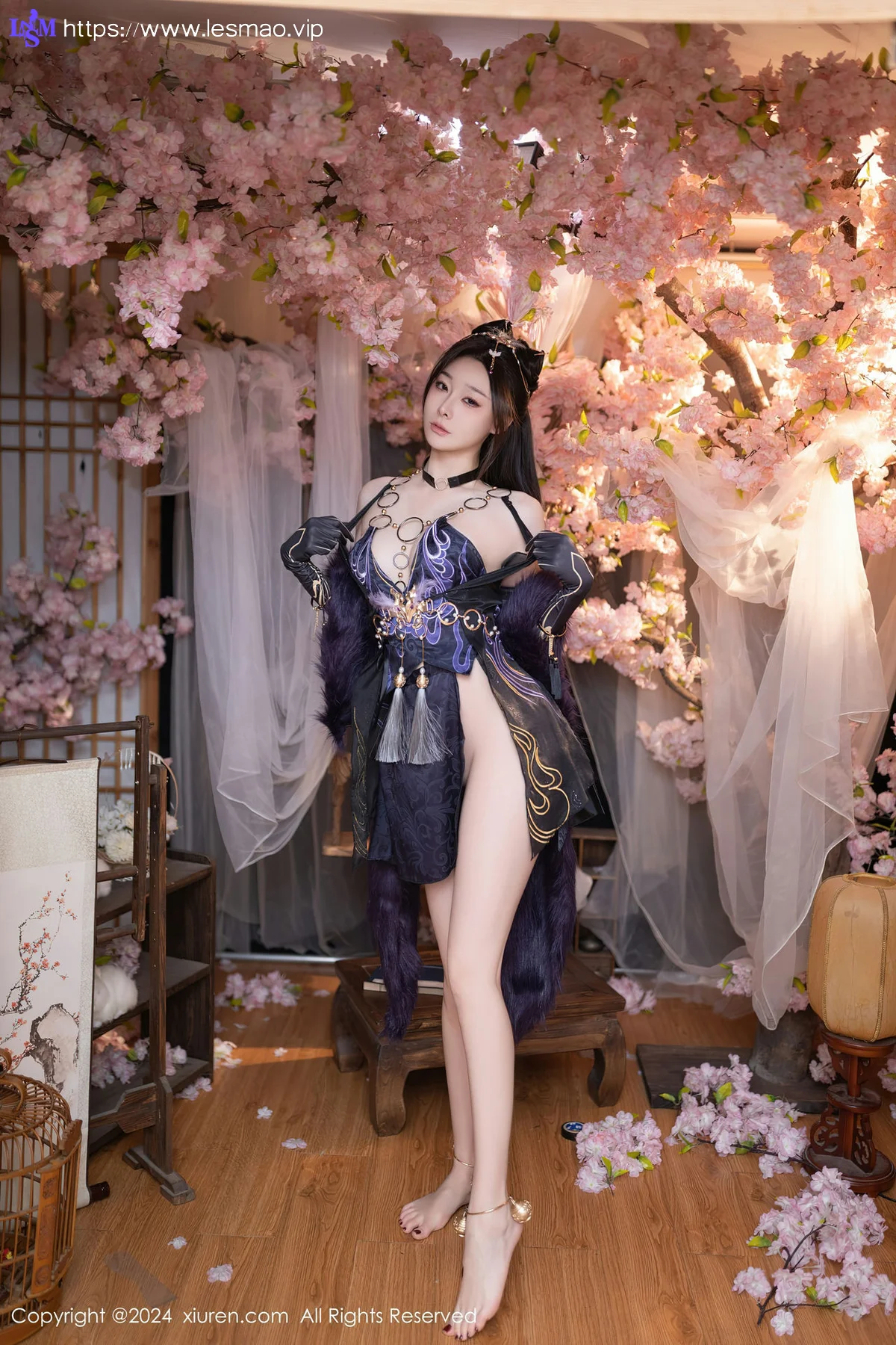 XiuRen 秀人 No.8232  小逗逗 紫色玉玲珑性感写真1 - 8
