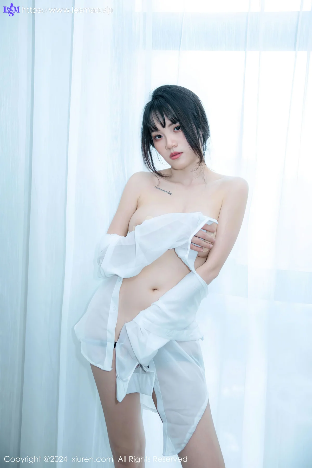 XiuRen 秀人 No.8320 唐安诺 黑色网格袜首套写真 - 3