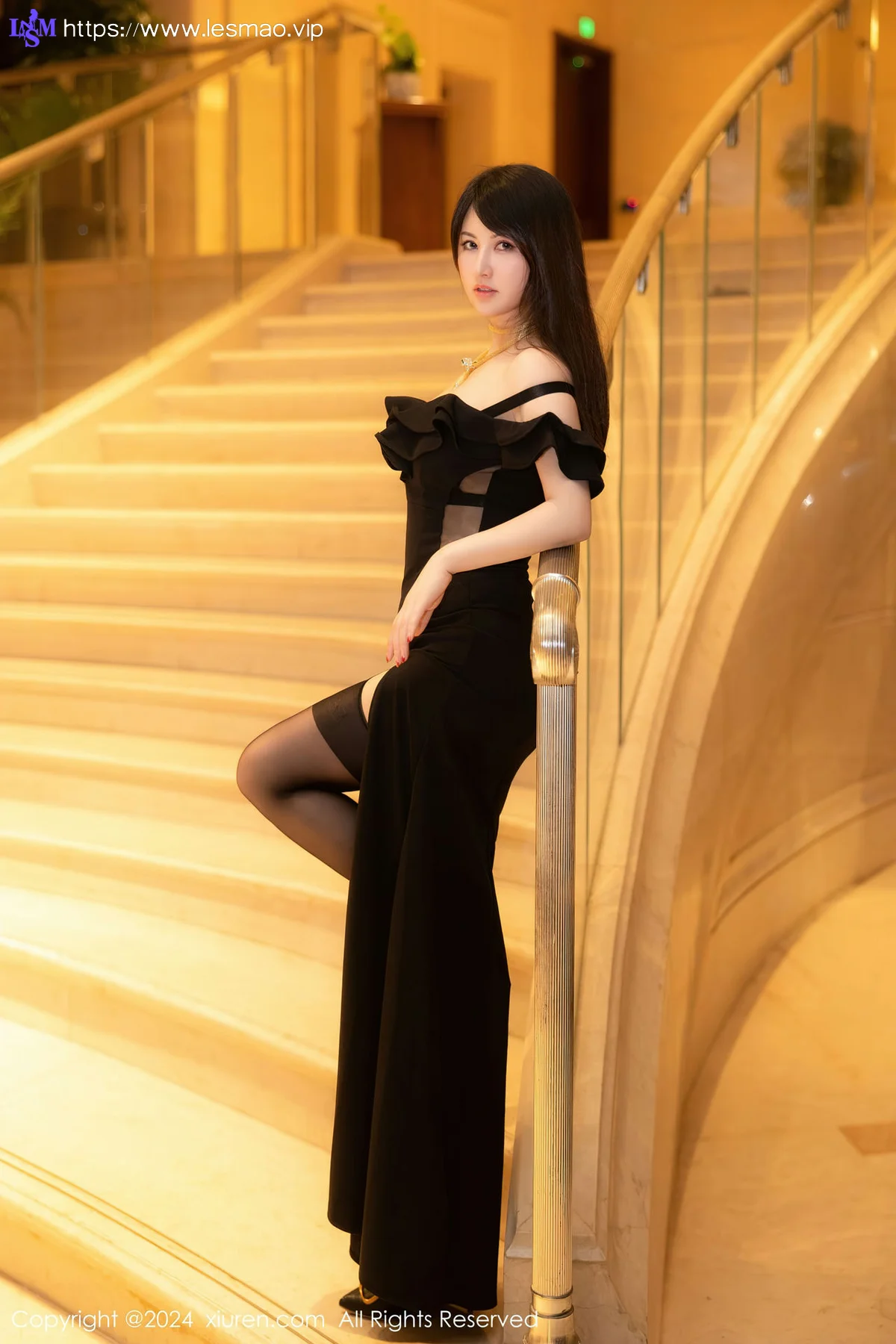 XiuRen 秀人 No.8397 诗诗kiki 黑色礼裙性感写真11 - 5