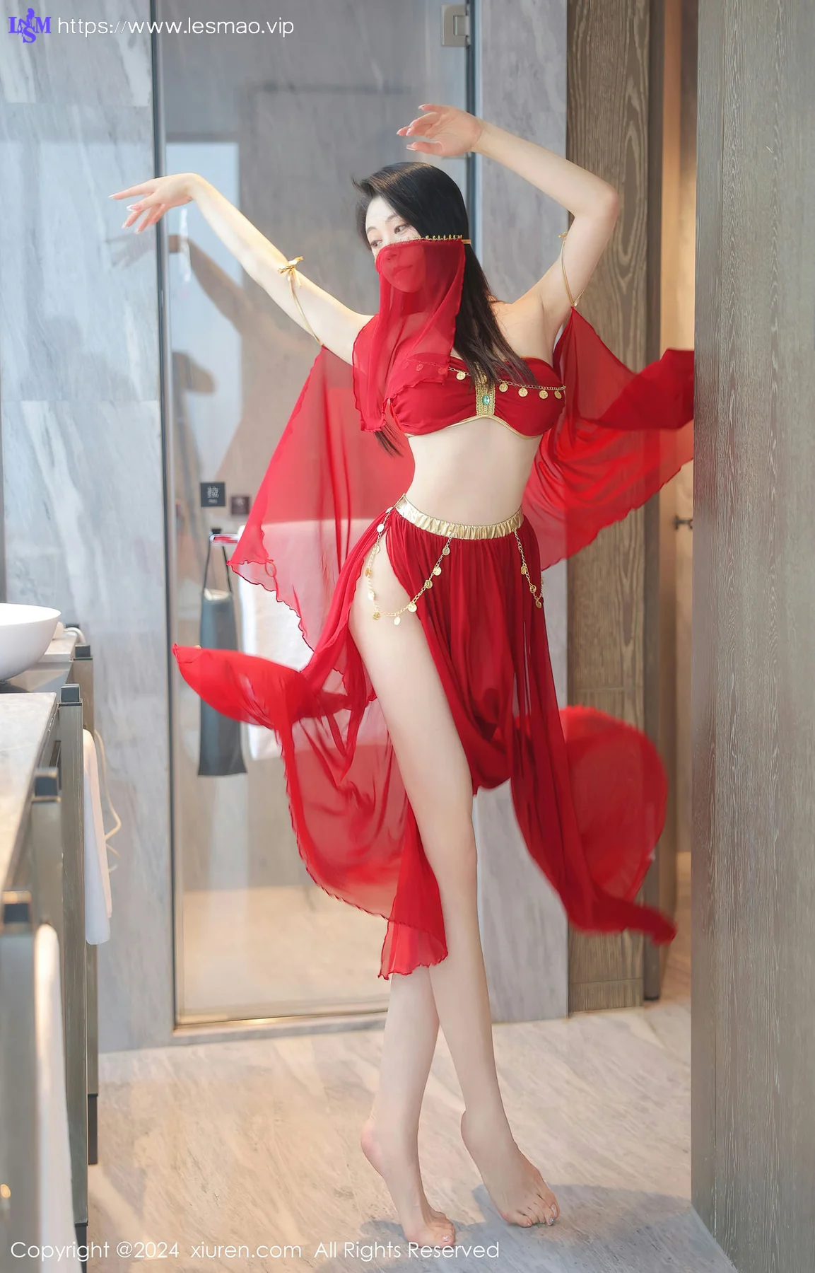 XiuRen 秀人 No.8420 清妙 红色舞裙性感写真11 - 3