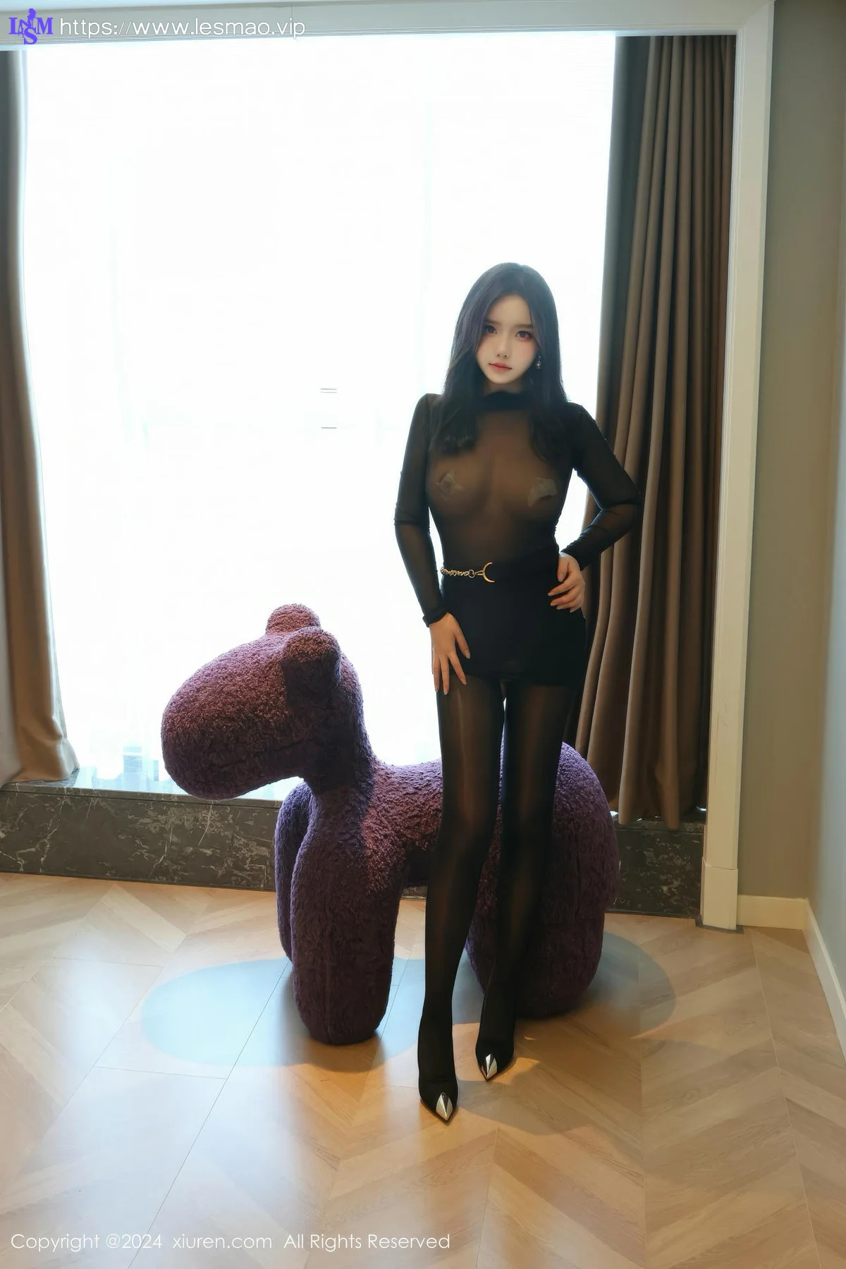 XiuRen 秀人 No.9347 小薯条nienie 黑丝美腿高跟 - 5