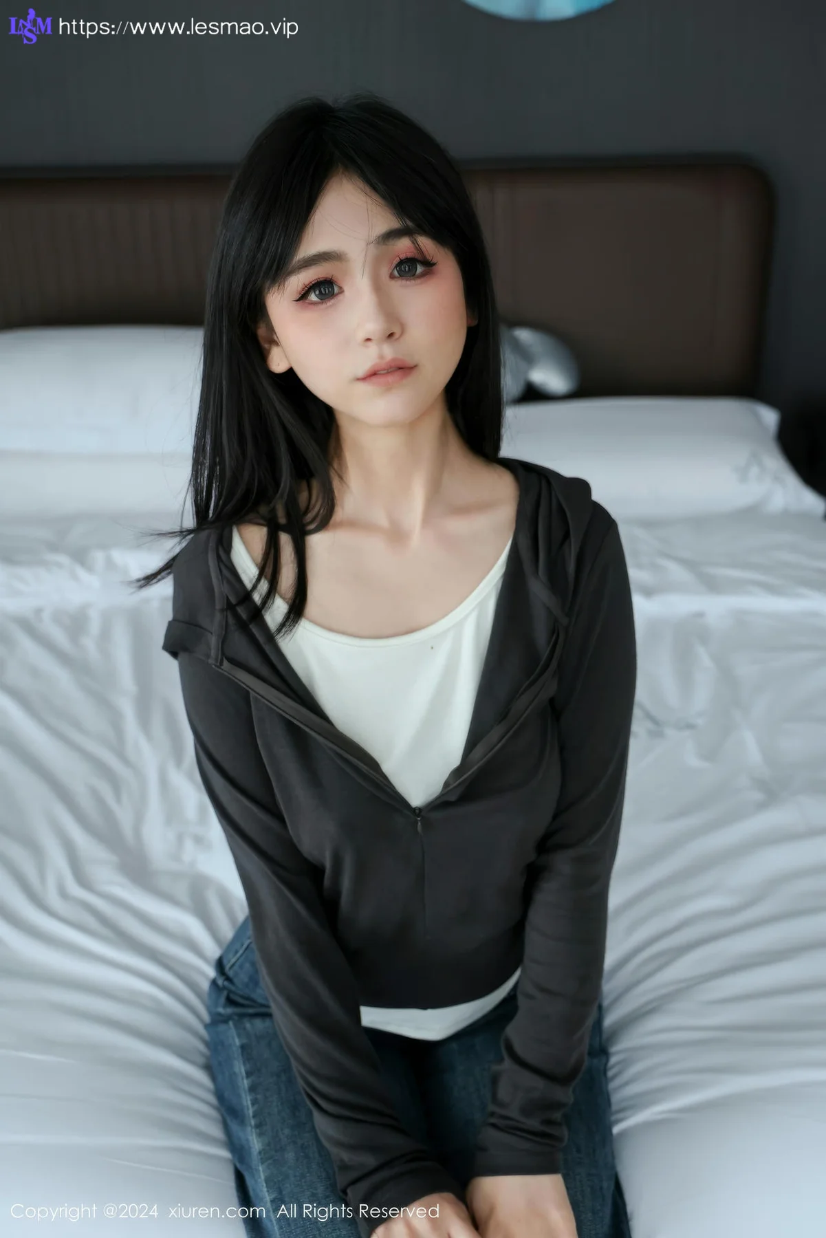 XiuRen 秀人 No.9464 奶芙乔乔 透视黑丝连体衣 - 1