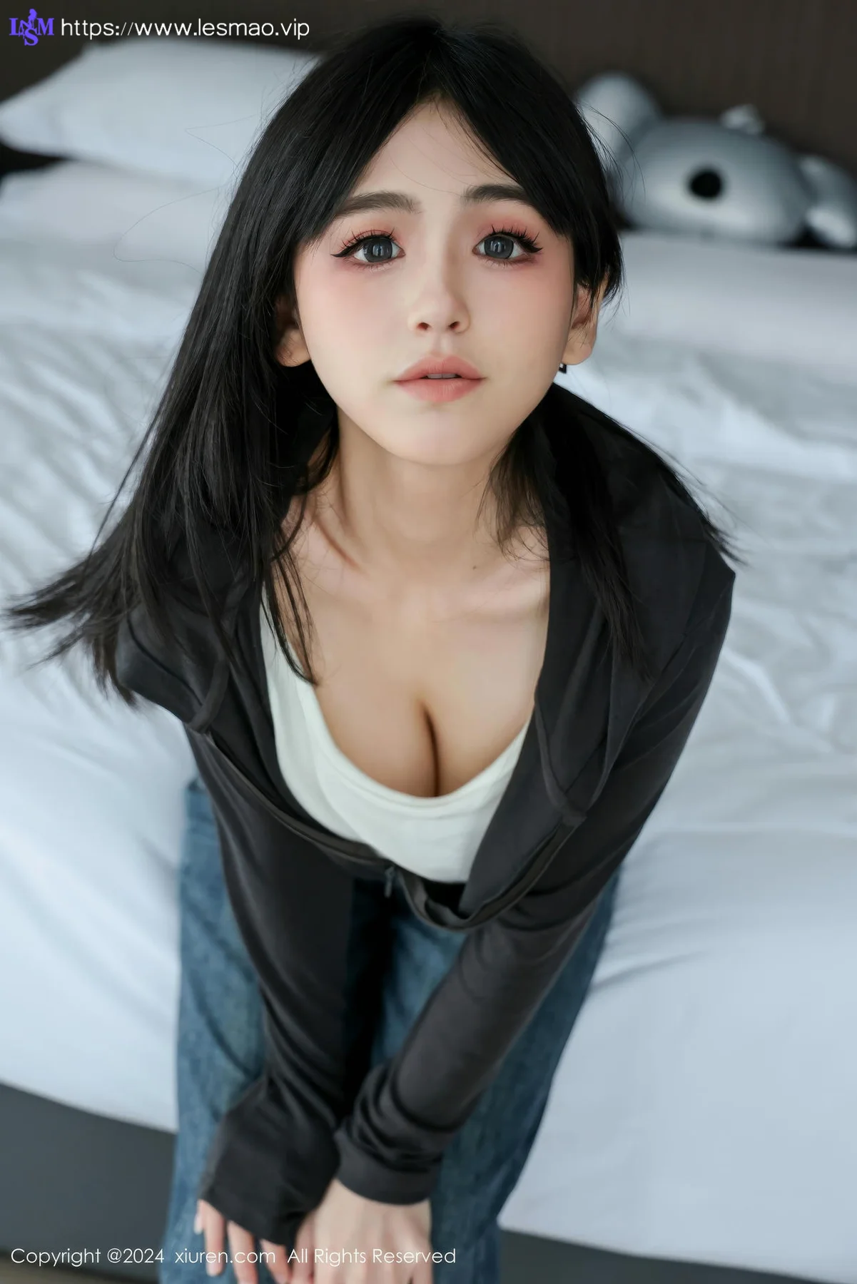 XiuRen 秀人 No.9464 奶芙乔乔 透视黑丝连体衣 - 6