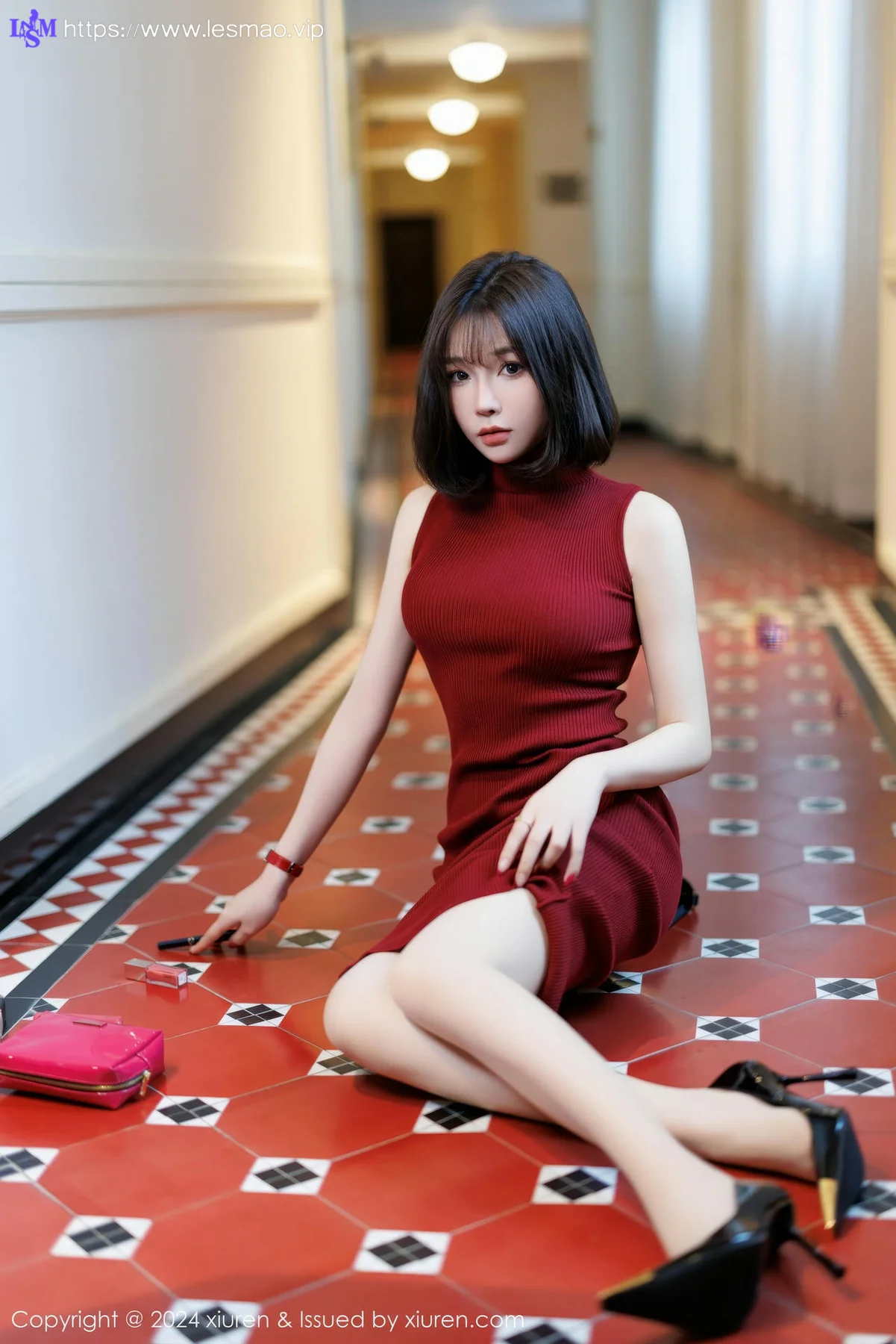 XiuRen 秀人 No.9589 徐莉芝Booty 红色连身裙 - 7