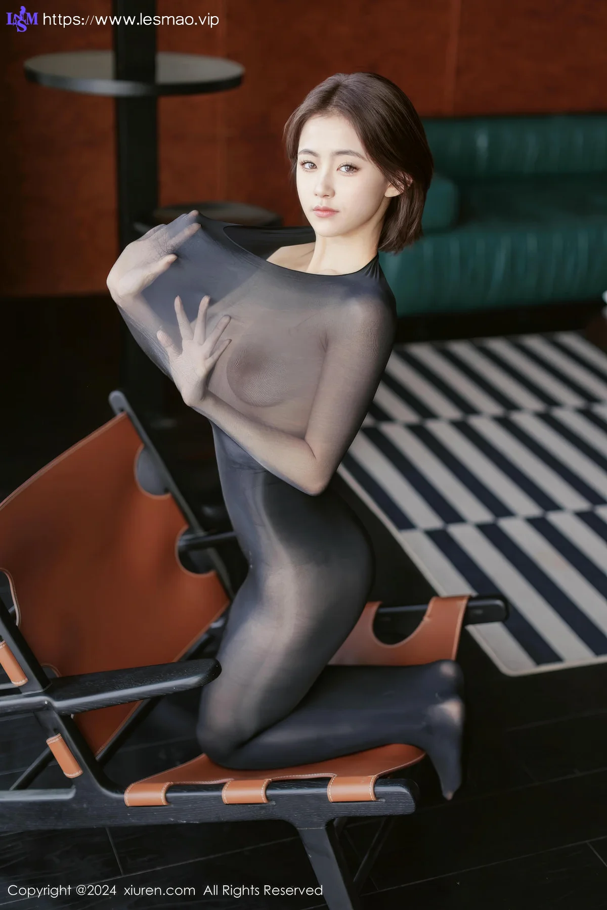 XiuRen 秀人 No.9684 小橘子orange 透视连体丝袜清纯短发美女 - 8