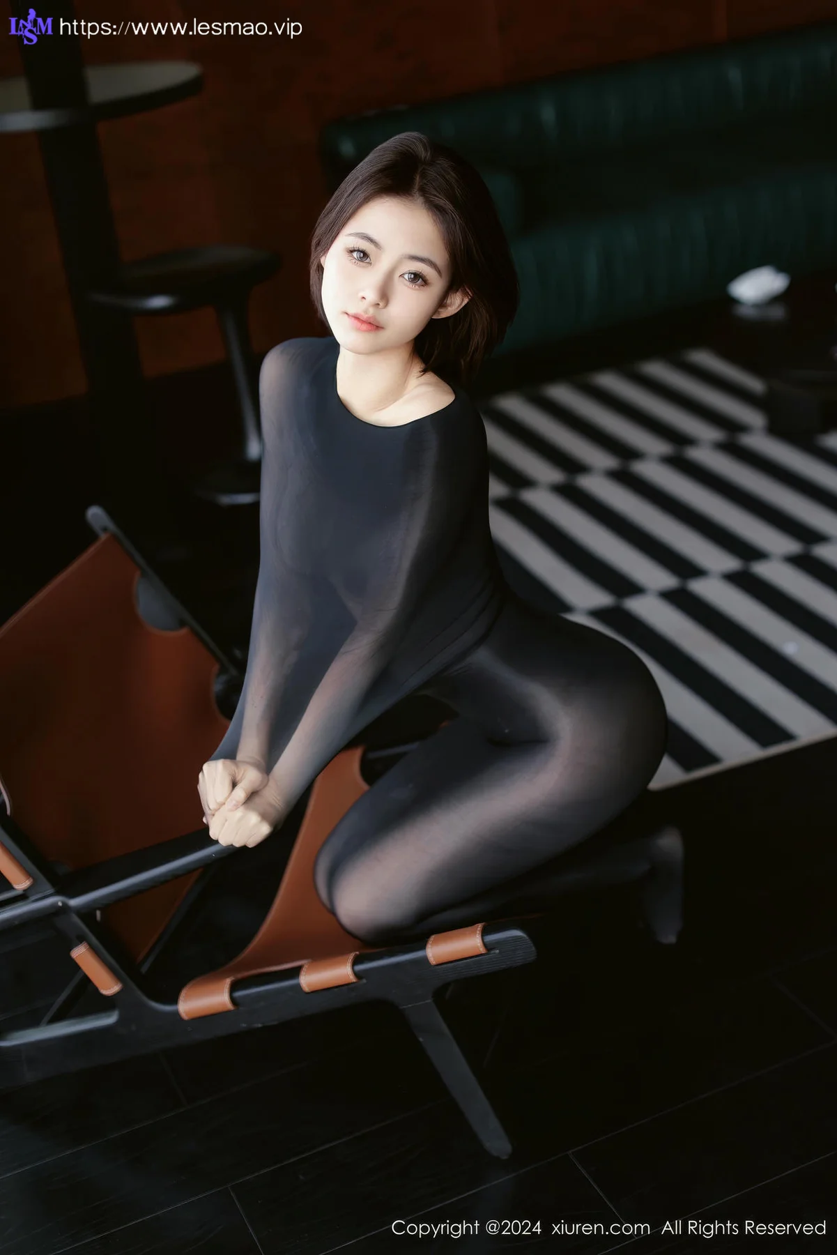 XiuRen 秀人 No.9684 小橘子orange 透视连体丝袜清纯短发美女 - 10