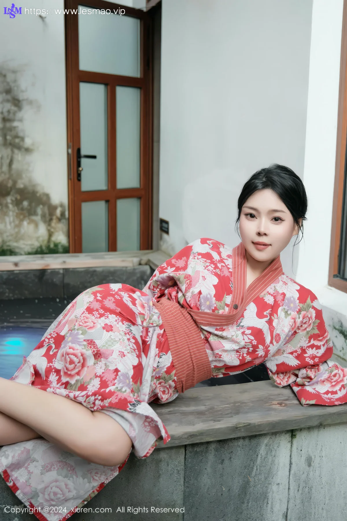 XiuRen 秀人 No.9687 麦田 和服温泉浴池湿身 - 1