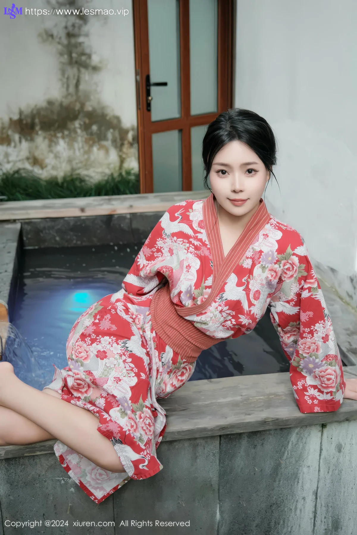 XiuRen 秀人 No.9687 麦田 和服温泉浴池湿身 - 4