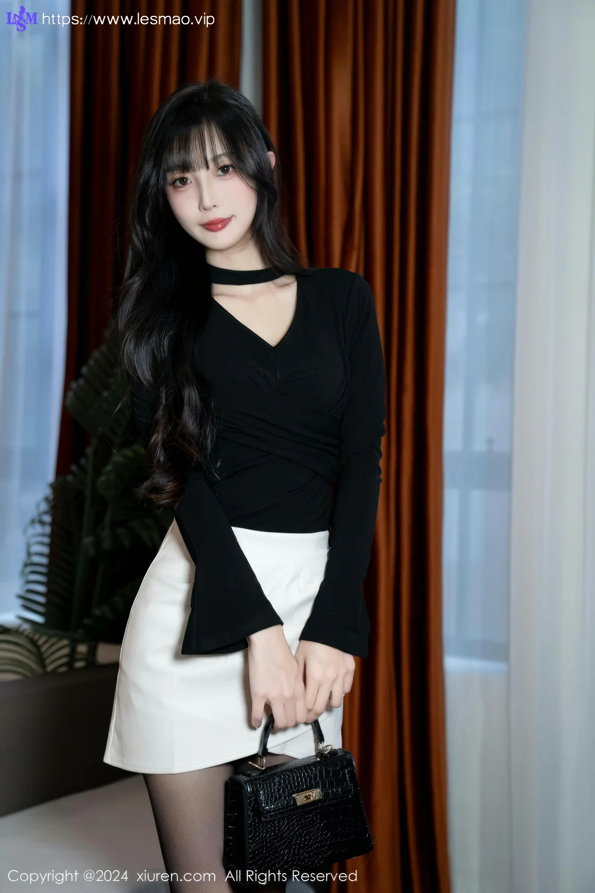 XiuRen 秀人 No.9691 林星阑 黑丝美腿内衣 - 9