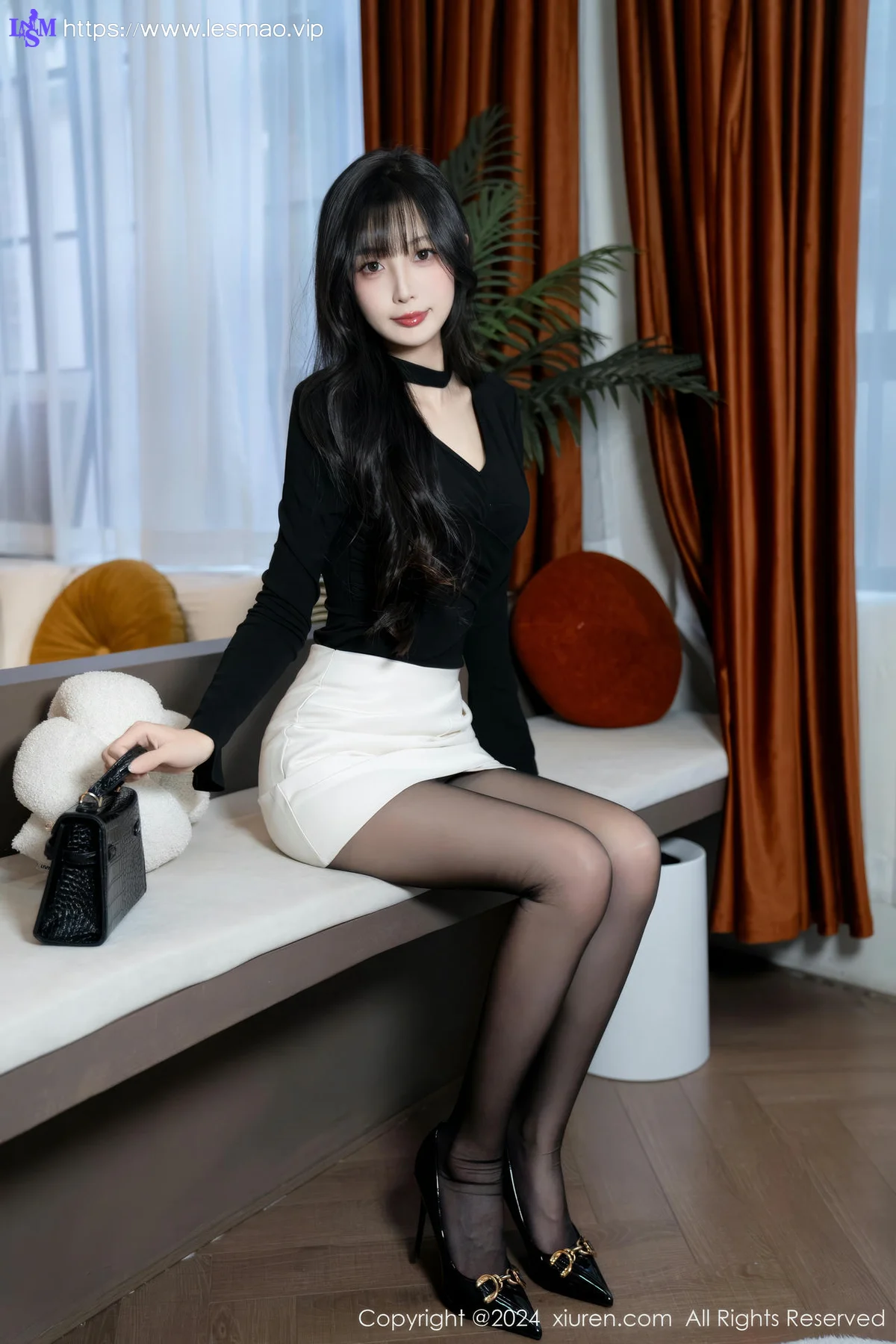 XiuRen 秀人 No.9691 林星阑 黑丝美腿内衣 - 10