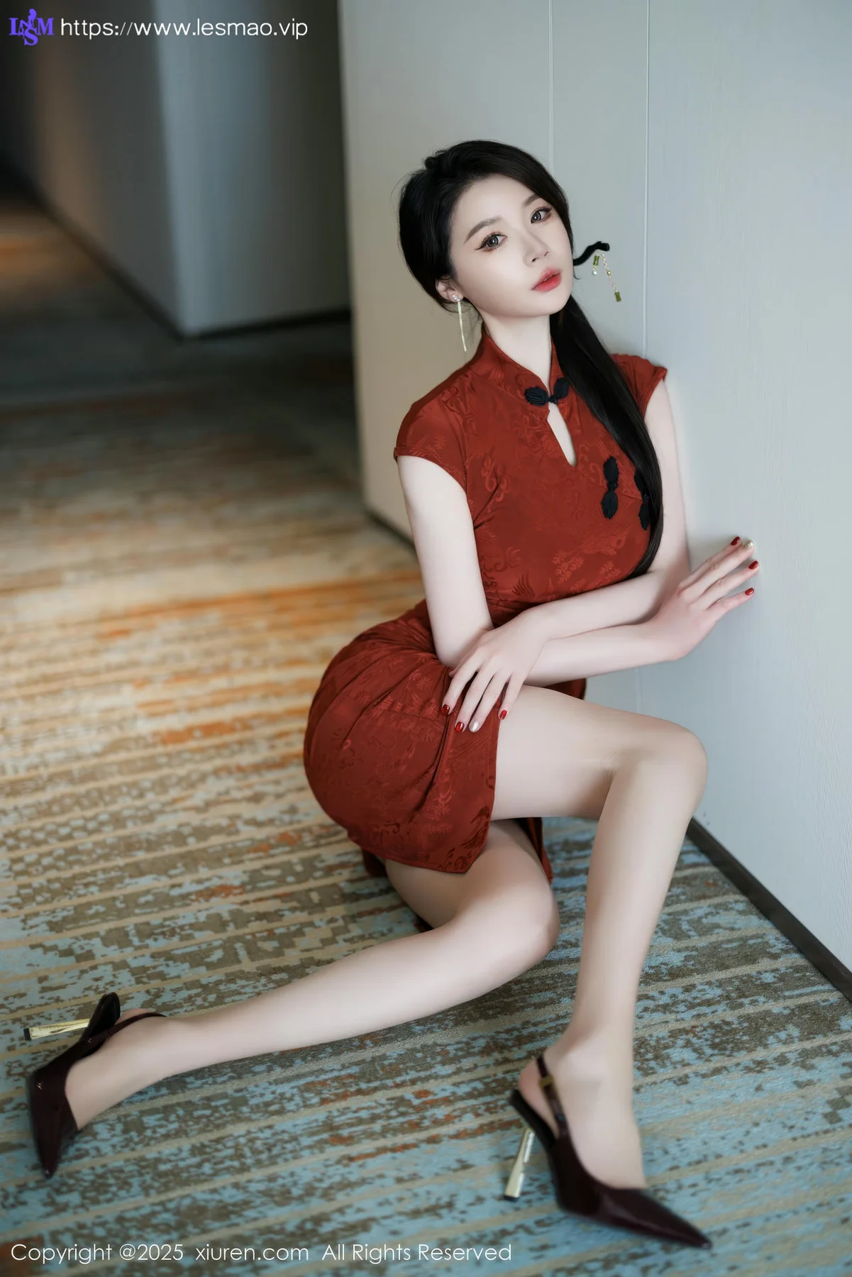 XiuRen 秀人 No.9812 梦心玥红色内衣私房 - 5