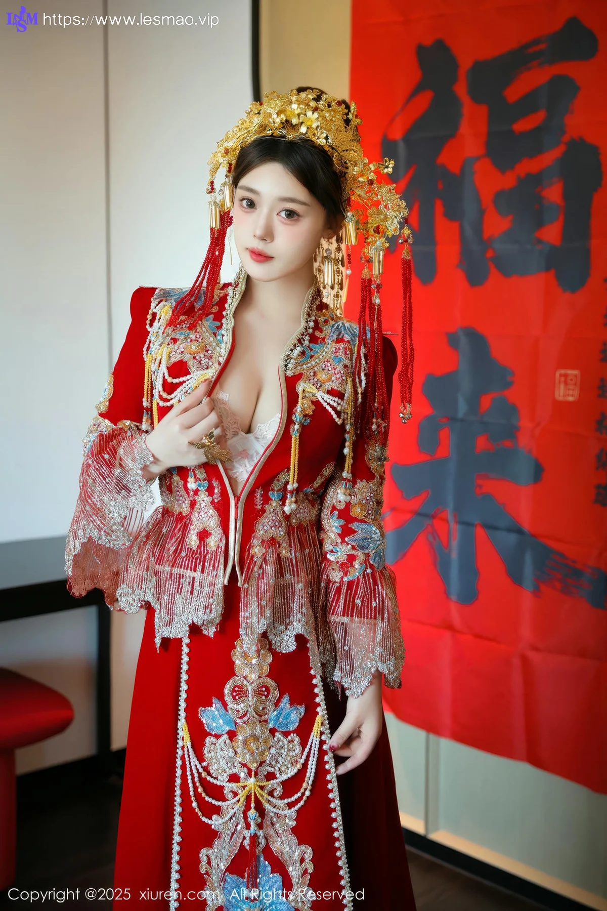 XiuRen 秀人 No.9823 蛋蛋宝 制服新春美女写真 - 3