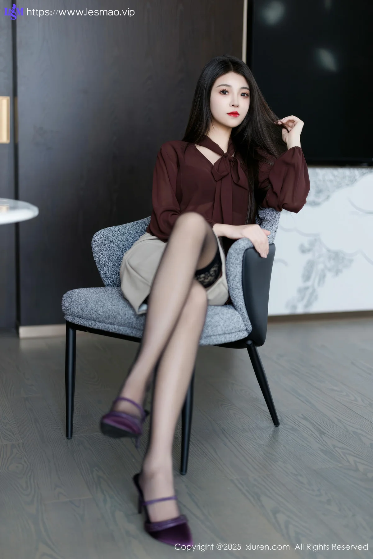 XiuRen 秀人 No.9868 初梦瑶 黑丝ol制服 - 3