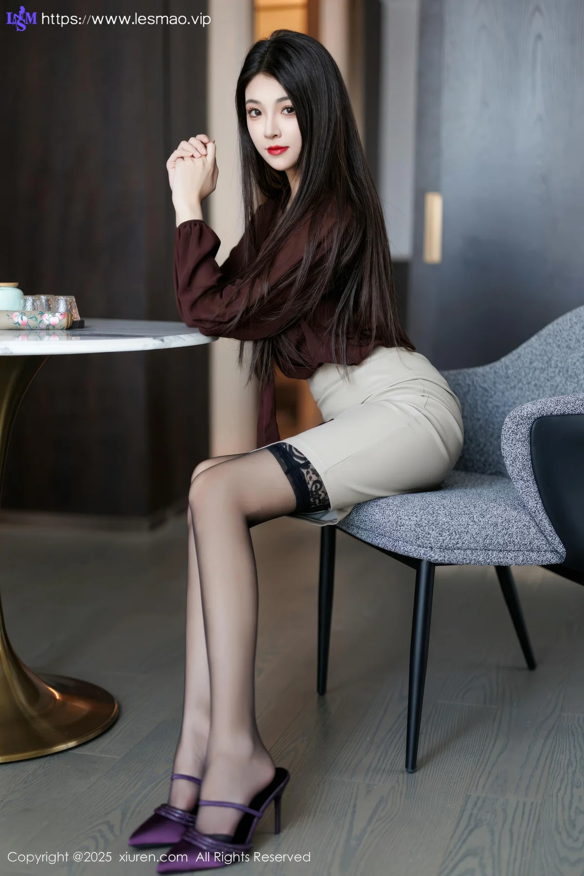 XiuRen 秀人 No.9868 初梦瑶 黑丝ol制服 - 9