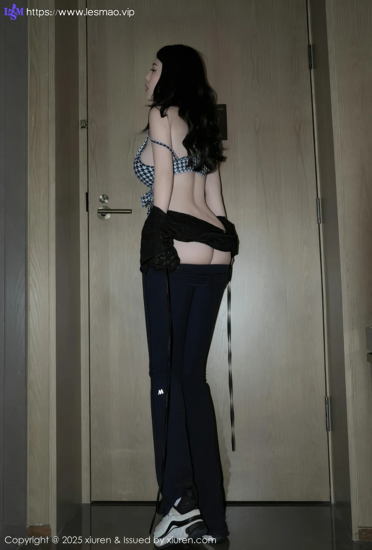 XiuRen 秀人 No.9883 白茹雪abby 格子内衣乳贴模特写真 - 3