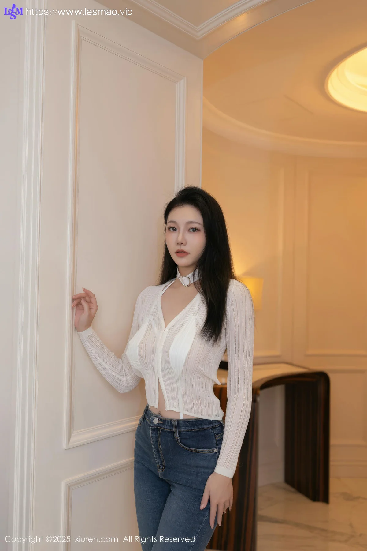 XiuRen 秀人 No.9900 安然anran 白丝内衣白丝美腿 - 1