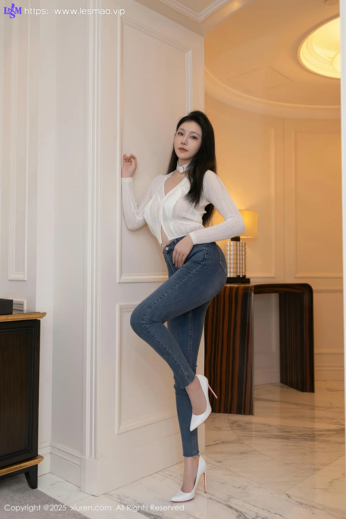 XiuRen 秀人 No.9900 安然anran 白丝内衣白丝美腿 - 2