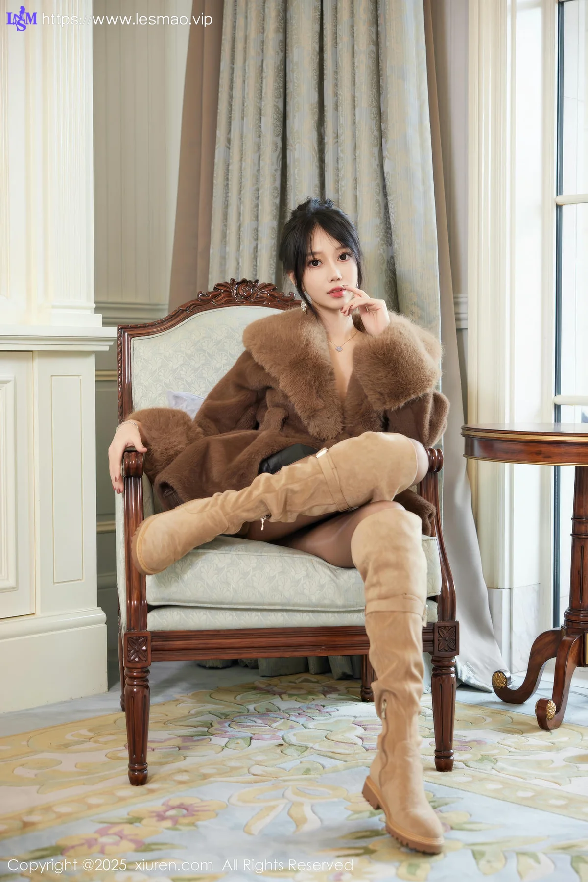 XiuRen 秀人 No.9919 玥儿玥er 乳贴黑丝美腿 - 2
