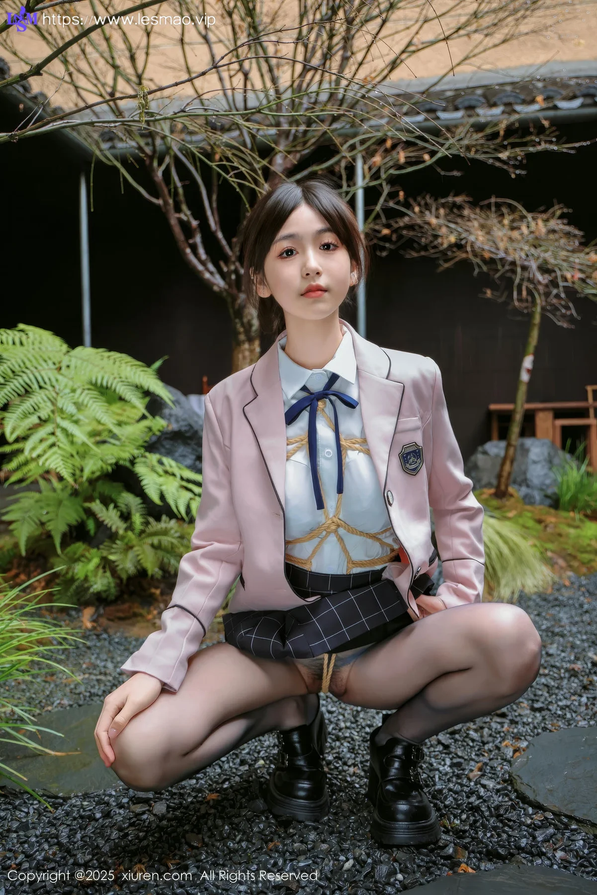 XiuRen 秀人 No.9949 奶芙乔乔 浴室捆绑清纯校服 - 2