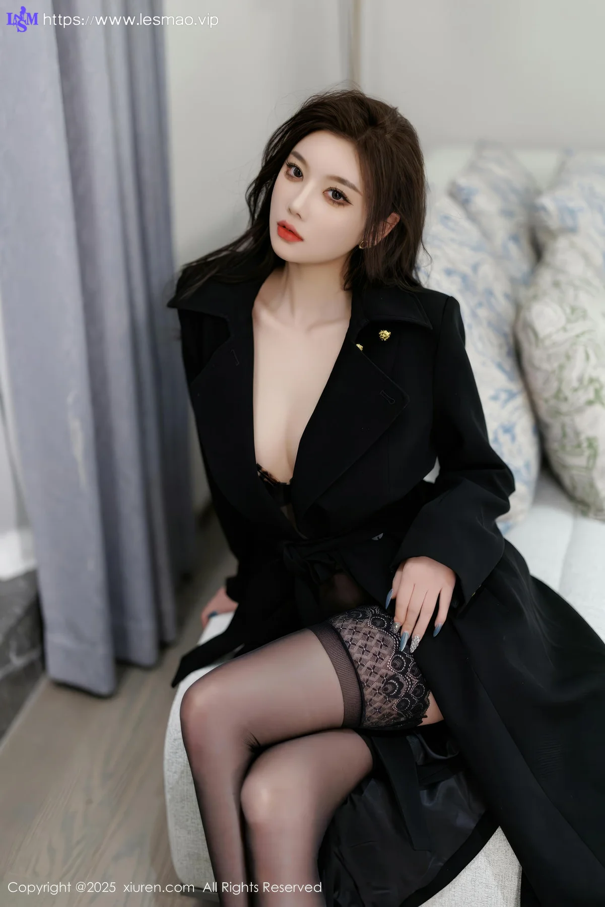XiuRen 秀人 No.9984 杨晨晨Yome 黑丝连体衣 - 5