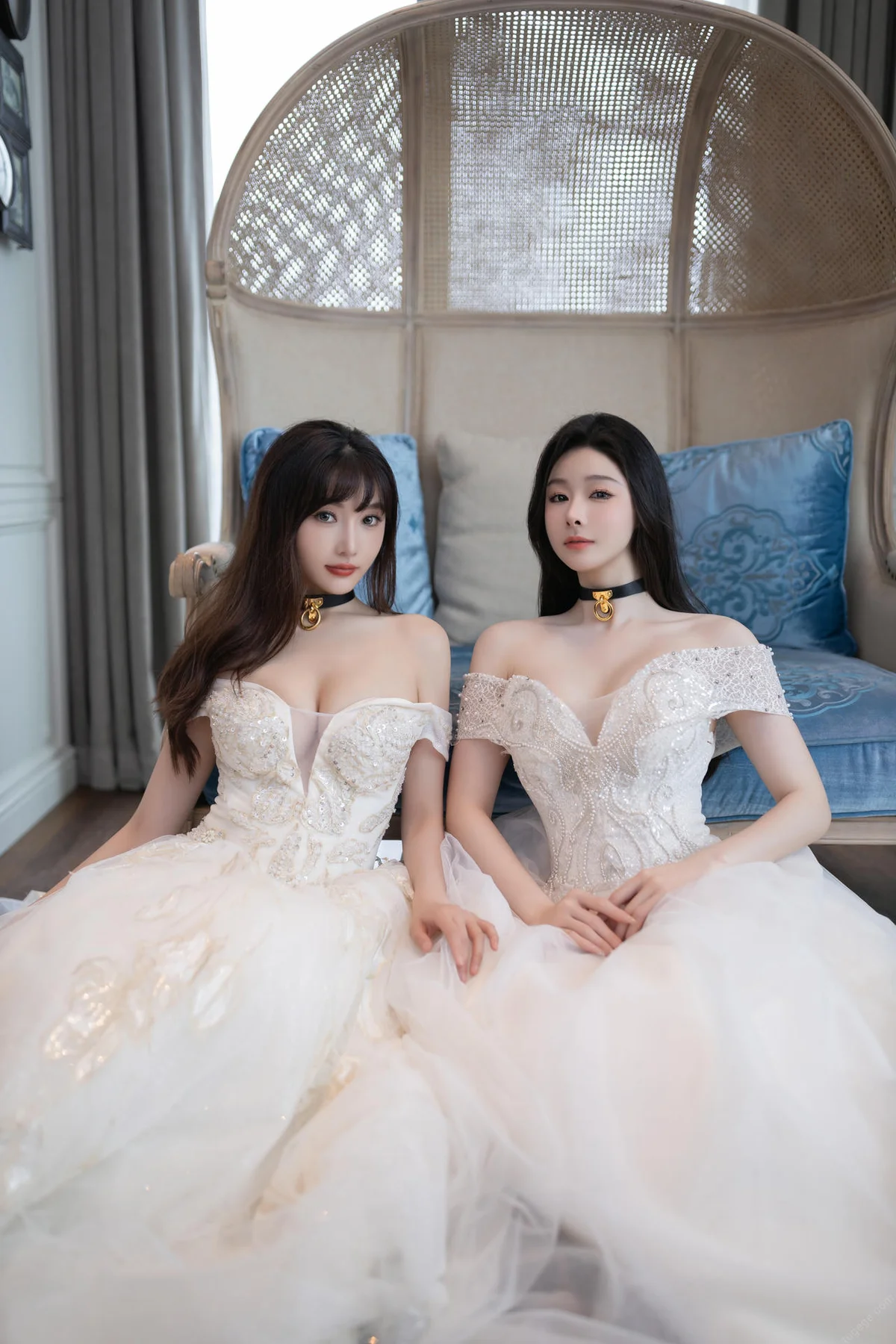 XiuRen 秀人 No.N080 是小逗逗和陆萱萱双人婚纱 - 7