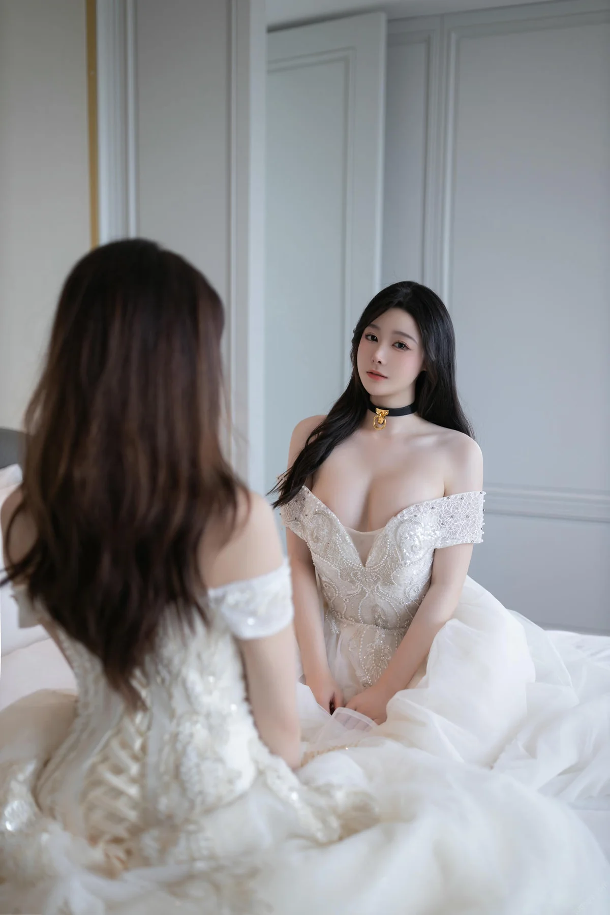 XiuRen 秀人 No.N080 是小逗逗和陆萱萱双人婚纱 - 5