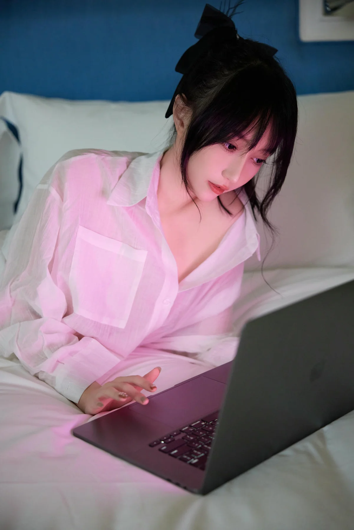 XiuRen 秀人 No.N120 玥儿玥 香肩白衬衫酥胸 - 2