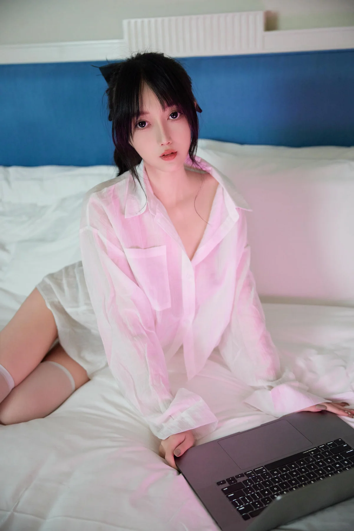XiuRen 秀人 No.N120 玥儿玥 香肩白衬衫酥胸 - 9