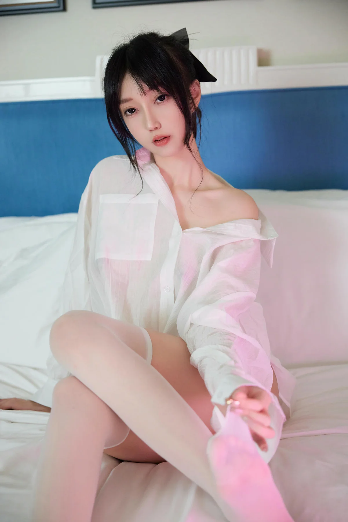 XiuRen 秀人 No.N120 玥儿玥 香肩白衬衫酥胸 - 10