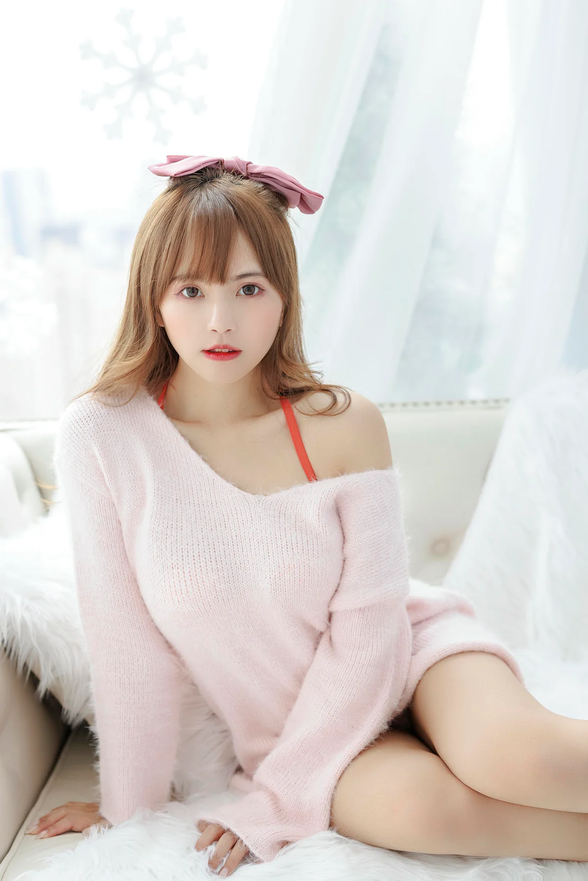 XiuRen 秀人 No.N135 张思允Nice 粉色毛衣可爱少女 - 3