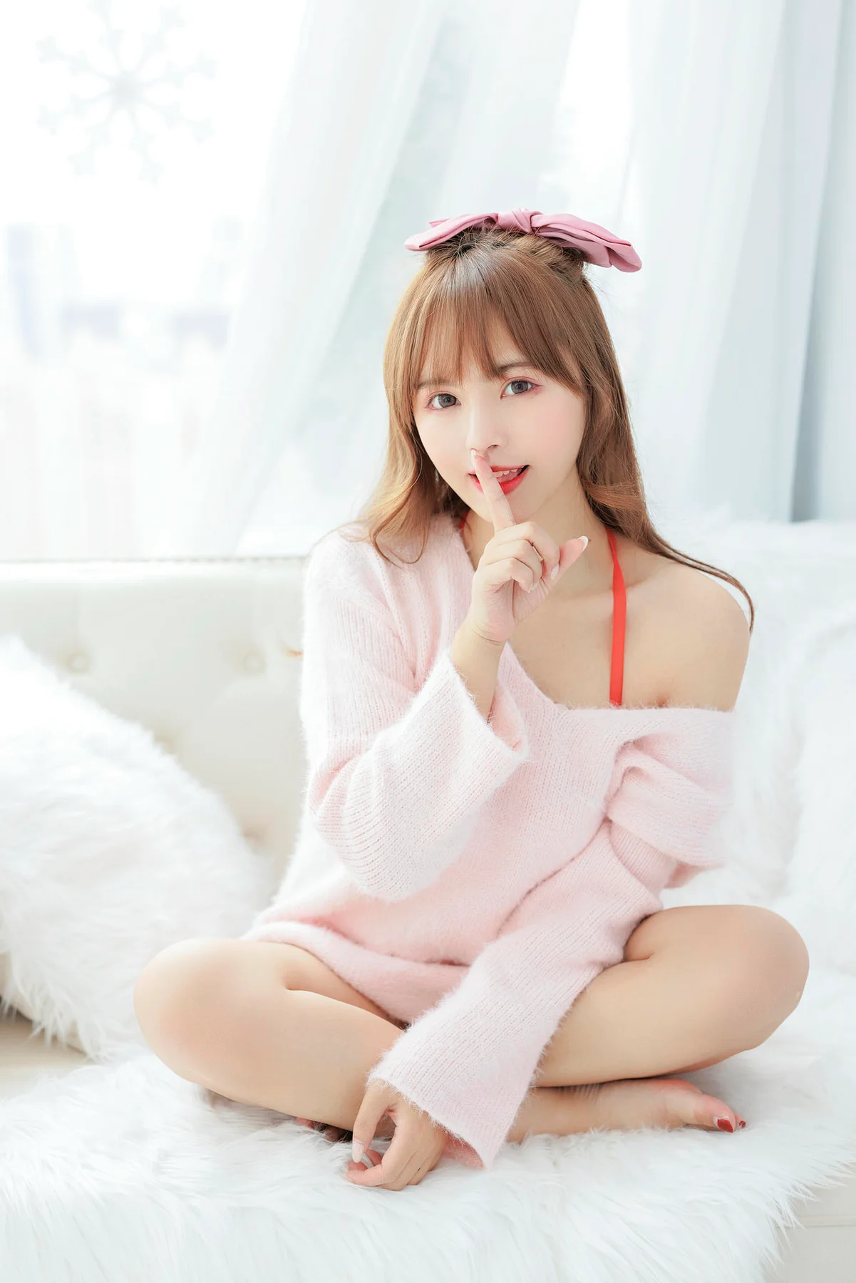 XiuRen 秀人 No.N135 张思允Nice 粉色毛衣可爱少女 - 4