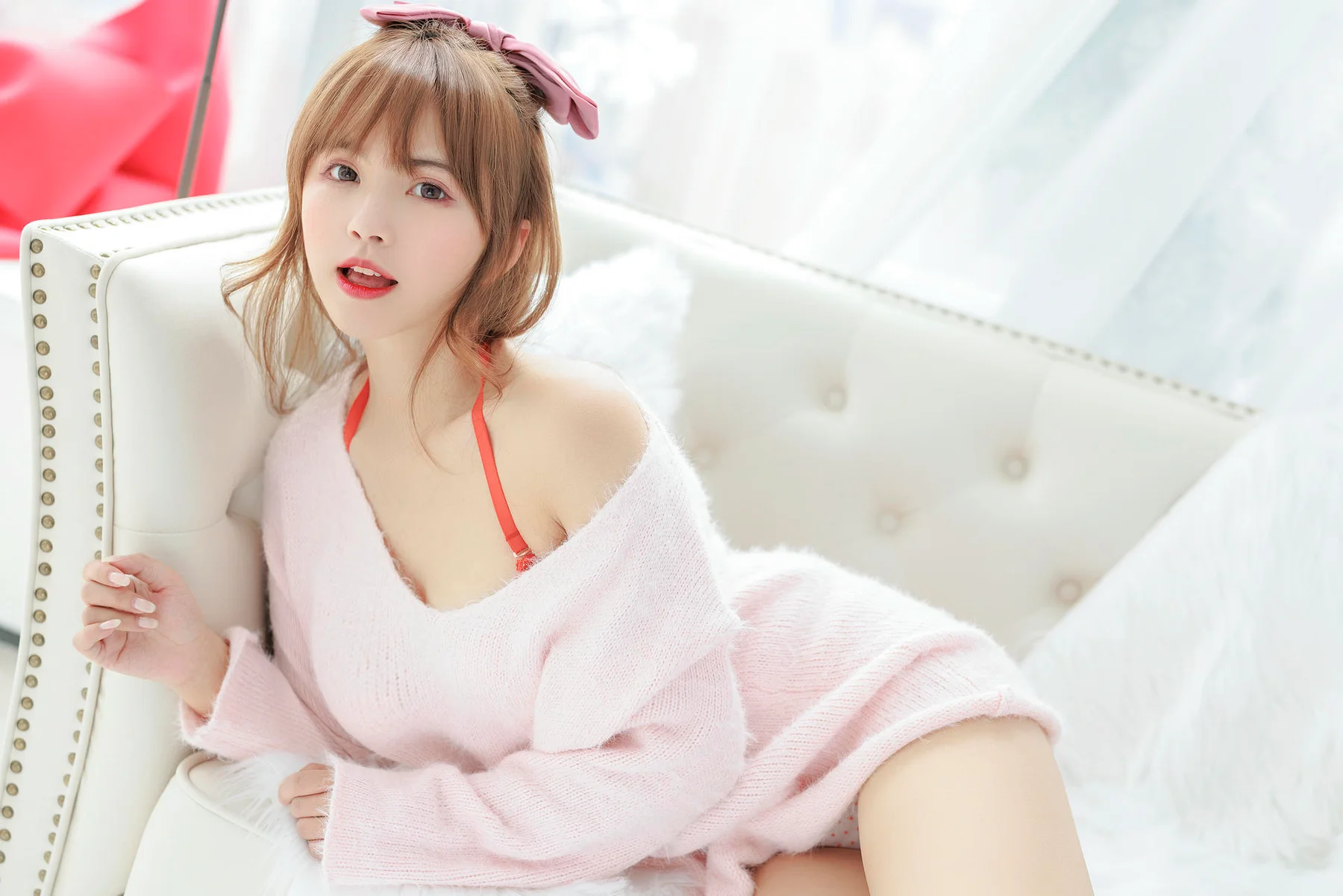 XiuRen 秀人 No.N135 张思允Nice 粉色毛衣可爱少女 - 10