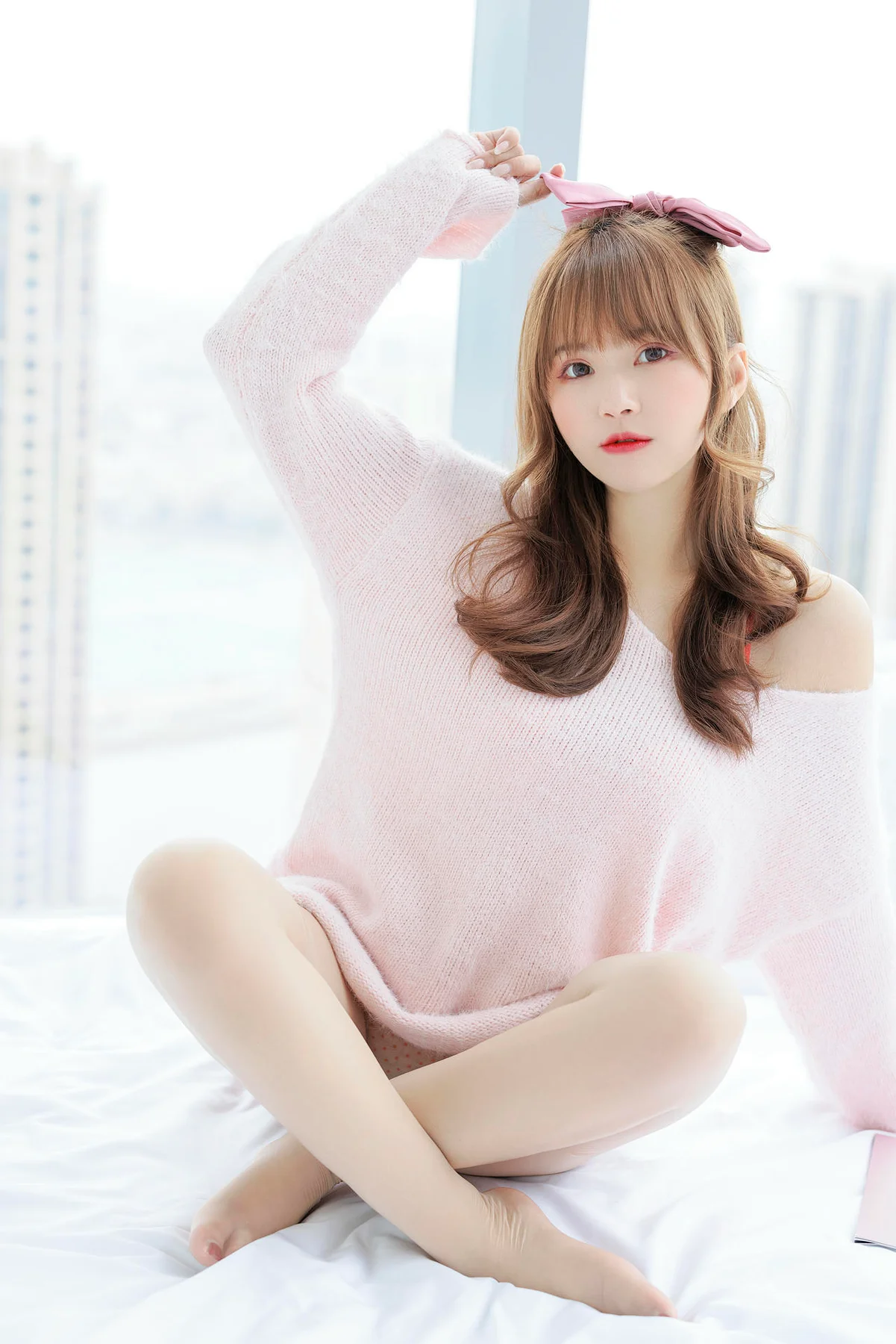 XiuRen 秀人 No.N135 张思允Nice 粉色毛衣可爱少女 - 7
