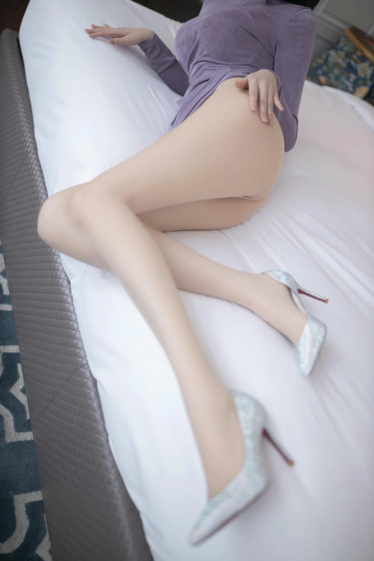 XiuRen 秀人 No.N151 安然anran紫色紧身裙美腿 - 8